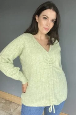 Vero Moda Curve Curve - Kaylee String Blouse In Green -Fashion Clothing Accessories Store carraig donn curve kaylee string blouse in green 603343