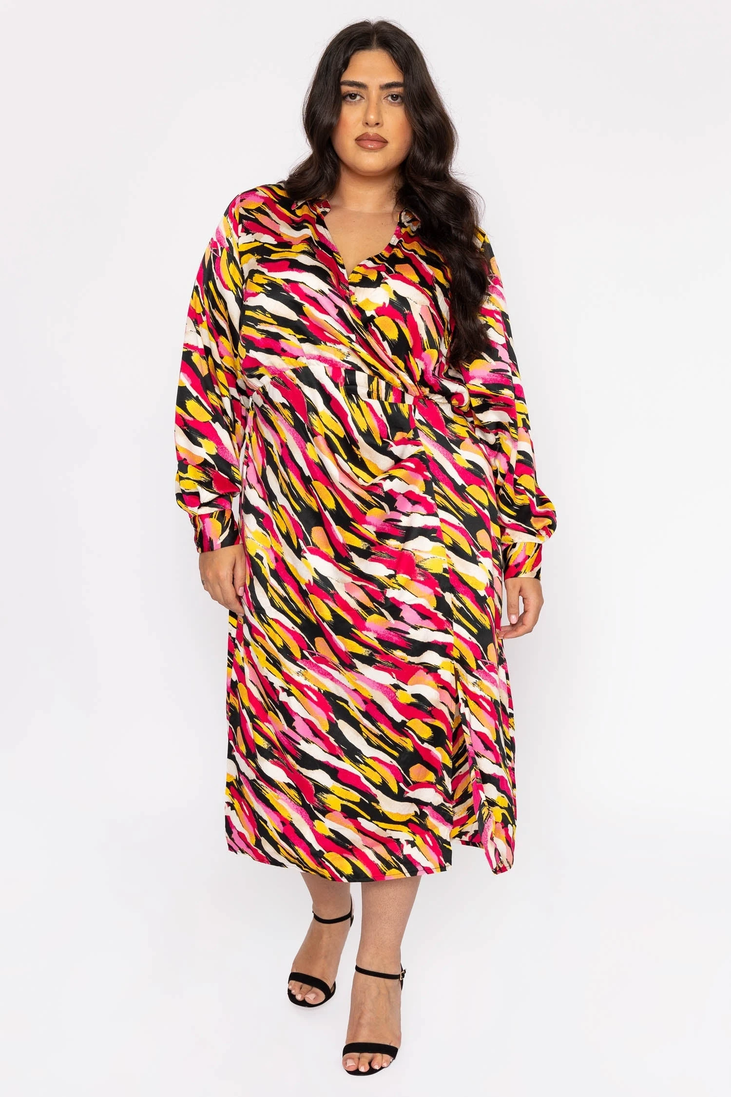 Vero Moda Curve Curve - Kleo Shirt Dress In Multi Print 3 Vero Moda Curve Curve - Kleo Shirt Dress In Multi Print