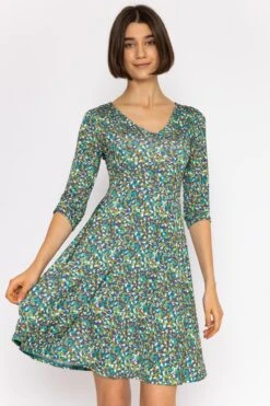 Deirdre Dress In Teal Print 13 Deirdre Dress In Teal Print -Fashion Clothing Accessories Store carraig donn deirdre dress in teal print 342918