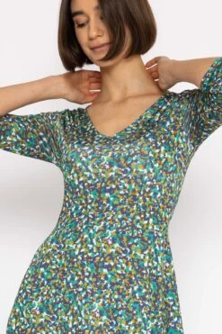 Deirdre Dress In Teal Print 10 Deirdre Dress In Teal Print -Fashion Clothing Accessories Store carraig donn deirdre dress in teal print 864603