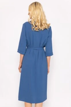 Blue Belted Shirt Dress -Fashion Clothing Accessories Store carraig donn denim blue belted shirt dress 637557