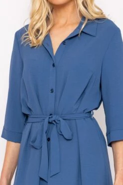 Blue Belted Shirt Dress -Fashion Clothing Accessories Store carraig donn denim blue belted shirt dress 728809