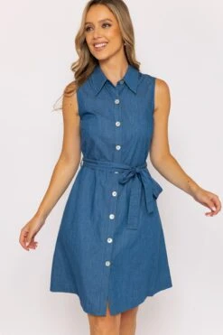 Denim Knee Length Shirt Dress 21 Denim Knee Length Shirt Dress -Fashion Clothing Accessories Store carraig donn denim knee length shirt dress 686478