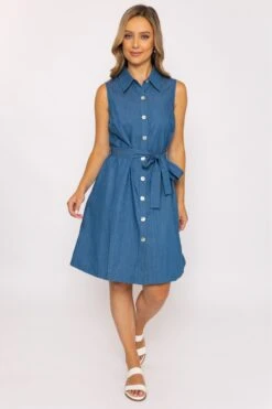 Denim Knee Length Shirt Dress 19 Denim Knee Length Shirt Dress -Fashion Clothing Accessories Store carraig donn denim knee length shirt dress 731225