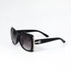 Diamante Oversized Sunglasses In Black