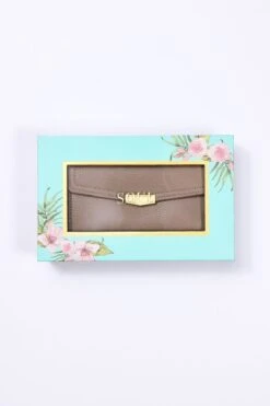 Double Compartment Purse In Beige