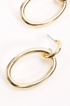 Double Drop Hoop Earrings -Fashion Clothing Accessories Store carraig donn double drop hoop earrings 311828