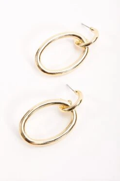 Double Drop Hoop Earrings -Fashion Clothing Accessories Store carraig donn double drop hoop earrings 659910