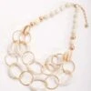 Double Layered Beige Hoop Necklace -Fashion Clothing Accessories Store carraig donn double layered beige hoop necklace 747620