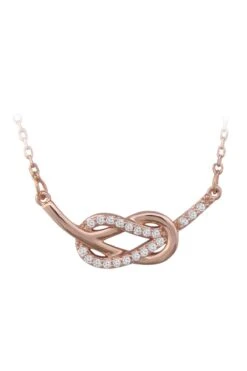 Double Swirl Hammock Pendant In Rose Gold