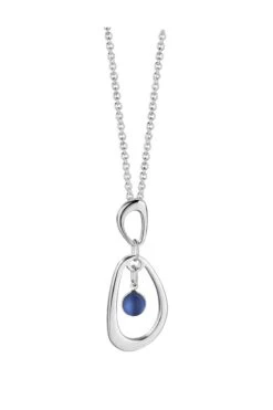 Blue Stone Droplet Pendant