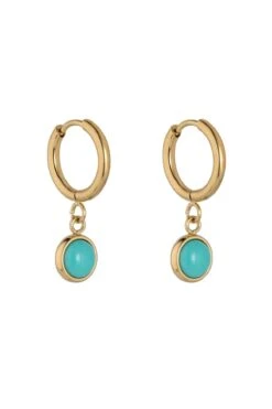 Turquoise Hoop Earrings -Fashion Clothing Accessories Store carraig donn e hoop earrings 860041