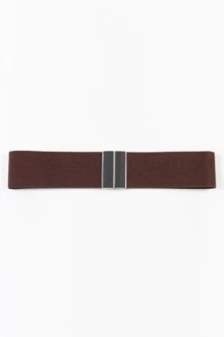 Elasticated Belt In Coffee