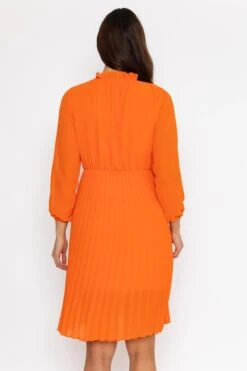 Ella Knee Length Dress In Orange -Fashion Clothing Accessories Store carraig donn ella knee length dress in orange 918522