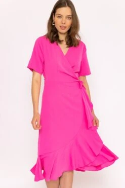 Ella Midi Dress In Fuchsia -Fashion Clothing Accessories Store carraig donn ella midi dress in fuchsia 996513