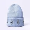 Embellished Beanie In Blue