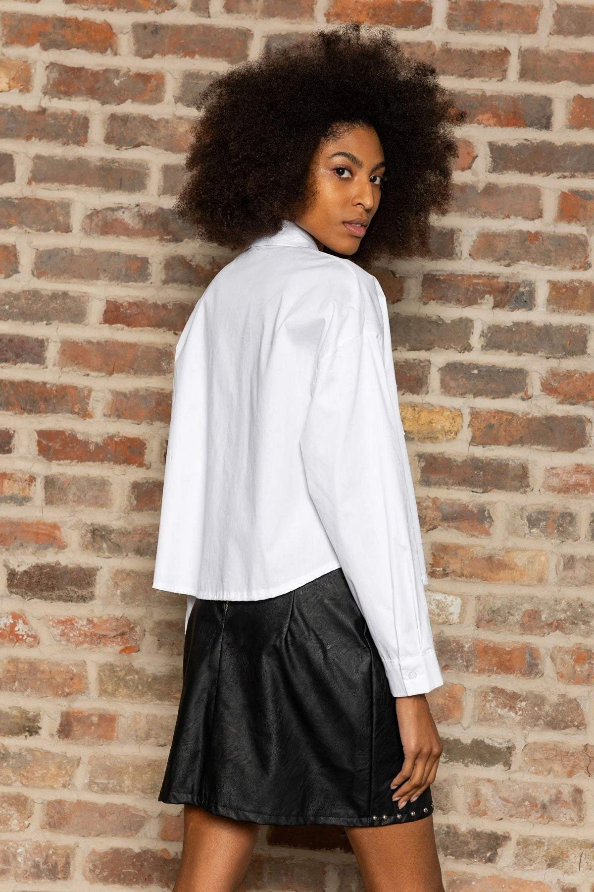 Embellished Short Shirt In White 7 Embellished Short Shirt In White - Image 5