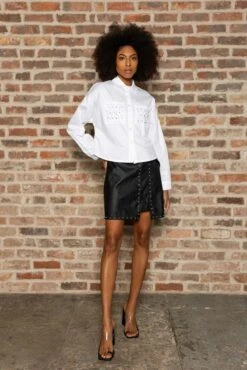 Embellished Short Shirt In White 9 Embellished Short Shirt In White -Fashion Clothing Accessories Store carraig donn embellished short shirt in white 396563