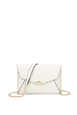 Envelop Clutch In White