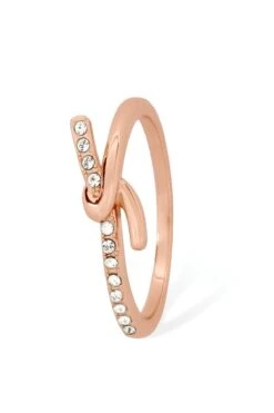Eternal Knot Ring In Rose Gold - Size 7