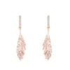 Feather Drop Earrings In Rose Gold -Fashion Clothing Accessories Store carraig donn feather drop earrings in rose gold 564647