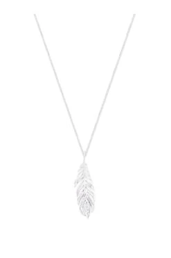 Feather Pendant In Silver