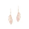 Feather Simple Drop Earrings In Rose Gold -Fashion Clothing Accessories Store carraig donn feather simple drop earrings in rose gold 581020
