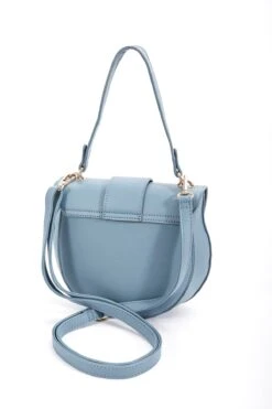 Flap Over Satchel Bag In Blue -Fashion Clothing Accessories Store carraig donn flap over satchel bag in blue 473756