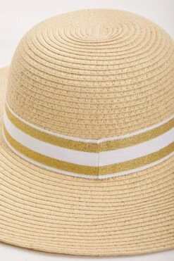 Floppy Hat With Lurex Trim -Fashion Clothing Accessories Store carraig donn floppy hat with lurex trim 583532