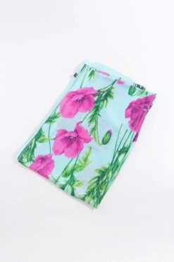 Floral Polka Boarder Scarf In Blue -Fashion Clothing Accessories Store carraig donn floral polka boarder scarf in blue 585995