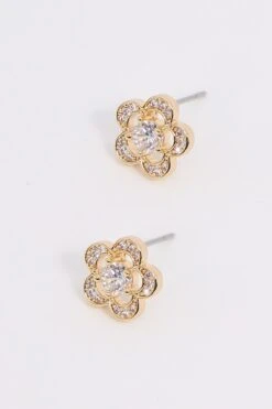 Flower Earrings In Gold