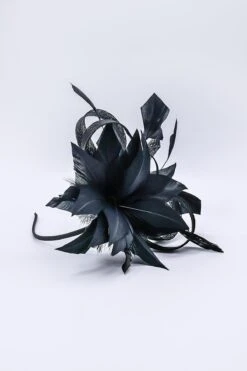 Flower Fascinator In Black -Fashion Clothing Accessories Store carraig donn flower fascinator in black 347250