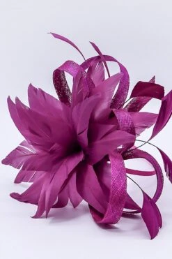 Flower Fascinator In Plum
