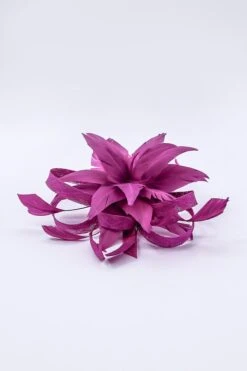 Flower Fascinator In Plum -Fashion Clothing Accessories Store carraig donn flower fascinator in plum 943148