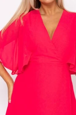 Fuchsia Angel Sleeve Dress -Fashion Clothing Accessories Store carraig donn fuchsia angel sleeve dress 483040