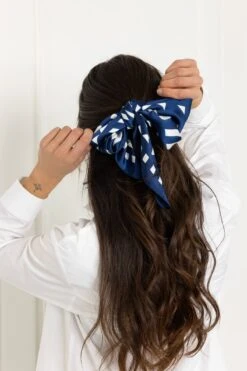 Geo Neckerchief Scarf In Navy -Fashion Clothing Accessories Store carraig donn geo neckerchief scarf in navy 237429