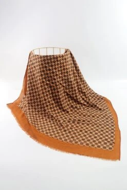 Geo Print Scarf In Brown -Fashion Clothing Accessories Store carraig donn geo print scarf in brown 506698