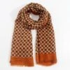 Geo Print Scarf In Brown -Fashion Clothing Accessories Store carraig donn geo print scarf in brown 536143
