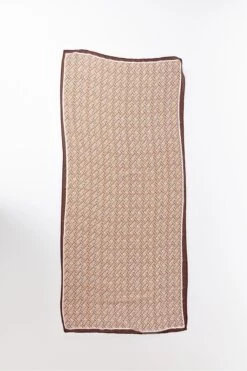 Geo Print Scarf In Coffee -Fashion Clothing Accessories Store carraig donn geo print scarf in coffee 716745