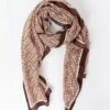Geo Print Scarf In Coffee -Fashion Clothing Accessories Store carraig donn geo print scarf in coffee 783047