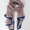 Geo Print Scarf In Navy -Fashion Clothing Accessories Store carraig donn geo print scarf in navy 334710