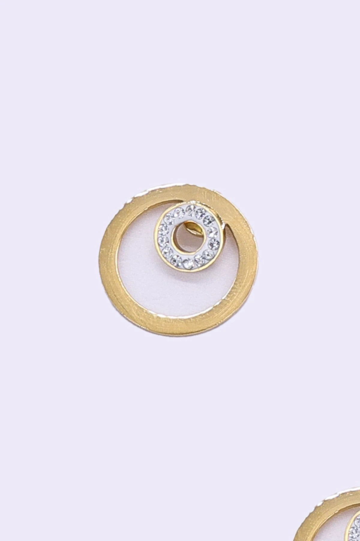 Gold Double Circle Earrings - Soul Special 6 Gold Double Circle Earrings - Soul Special - Image 4