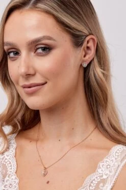 Gold Micropavé Heart Pendant -Fashion Clothing Accessories Store carraig donn gold micropave heart pendant 786150