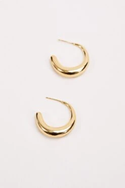 Gold Open Hoop Earrings