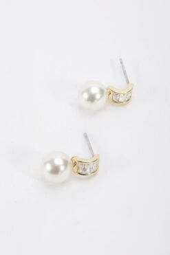Gold Tone Drop Pearl Earrings 8 Gold Tone Drop Pearl Earrings -Fashion Clothing Accessories Store carraig donn gold tone drop pearl earrings 382455