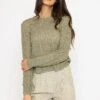 Green Crochet Knit Jumper -Fashion Clothing Accessories Store carraig donn green crochet knit jumper 828557