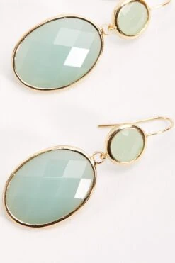 Green Double Drop Earrings -Fashion Clothing Accessories Store carraig donn green double drop earrings 523622