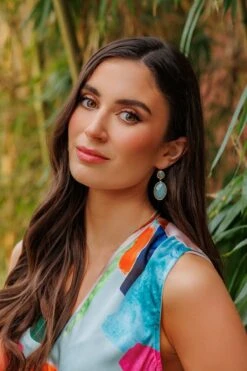 Fashion Clothing Accessories Store 26 Green Double Drop Earrings