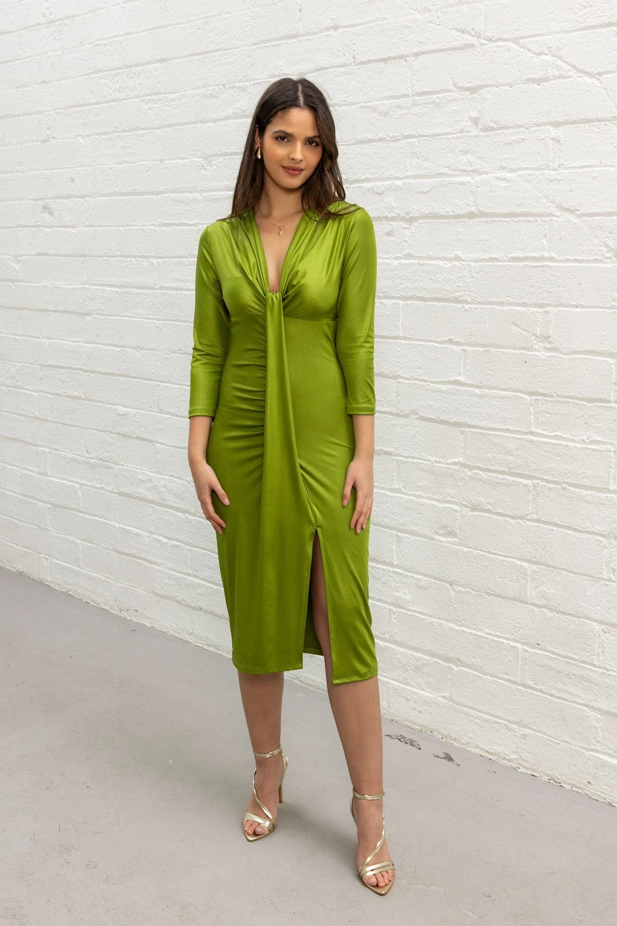 Green Fitted Midi Dress 3 Green Fitted Midi Dress