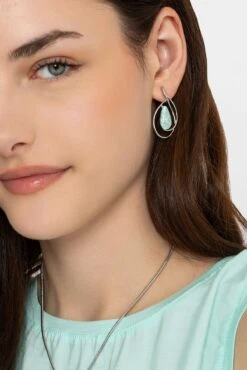 Fashion Clothing Accessories Store 22 Green Marble Earrings